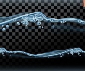 Seamless water splash with transparency vector