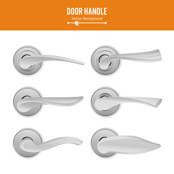 Set of door handle vector material 01