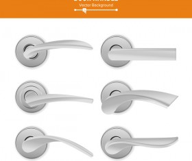 Set of door handle vector material 02