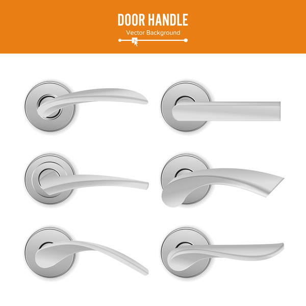 Set of door handle vector material 02