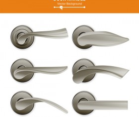 Set of door handle vector material 03