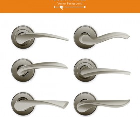 Set of door handle vector material 05
