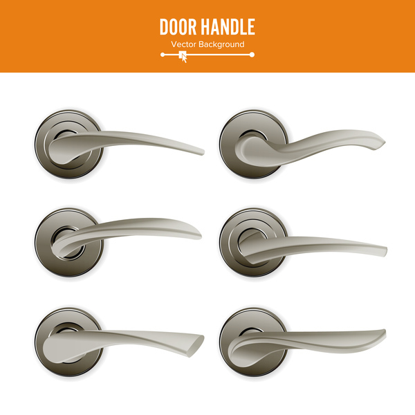 Set of door handle vector material 05