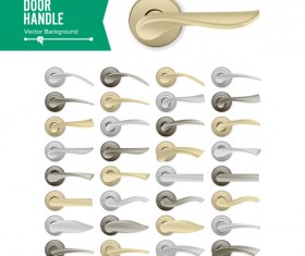 Set of door handle vector material 07