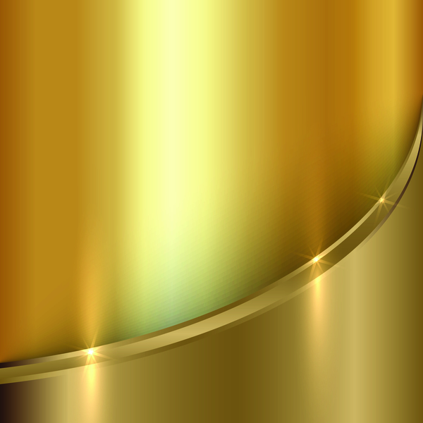 Shining golden metal abstract background vector