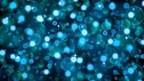 Blue bokeh effect background vector free download