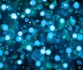 Shiny blue bokeh effect background vector