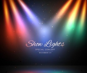 Show lights with special concert background vector 01