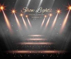 Show lights with special concert background vector 02