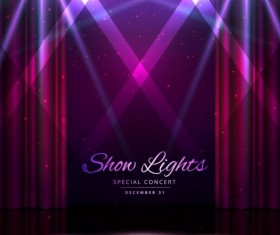 Show lights with special concert background vector 04