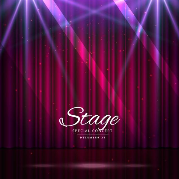 Show lights with special concert background vector 05