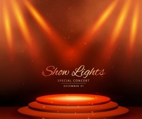 Show lights with special concert background vector 07