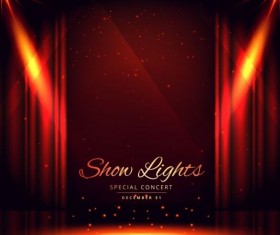 Show lights with special concert background vector 08