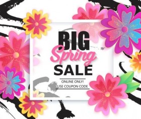 Spring big sale vector background 02