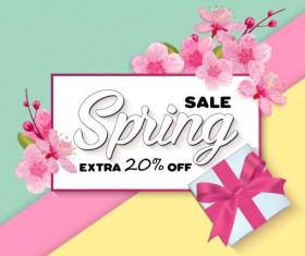Spring big sale vector background 03