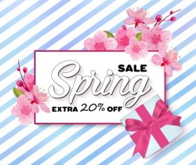 Spring big sale vector background 05