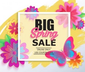 Spring big sale vector background 07