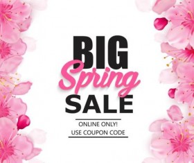 Spring big sale vector background 08