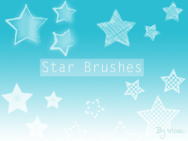 Star cartoon photoshop brushes set