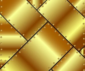 Stitching gold metal background vector