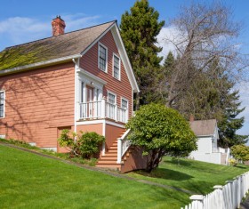 Stock Photo Lawn building