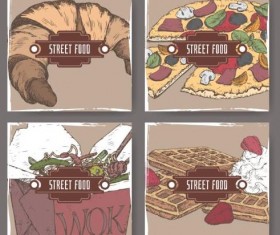 Street food hand drawn vector 06