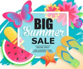 Summer big sale vector background 03