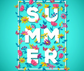 Summer season beautiful background vector