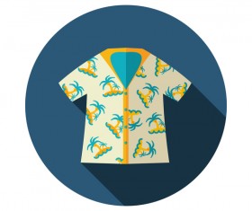 Summer t-shirt round icon
