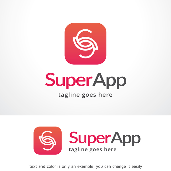 Super app logo vector