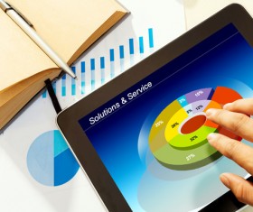 Tablet PC Business Report Stock Photo 02