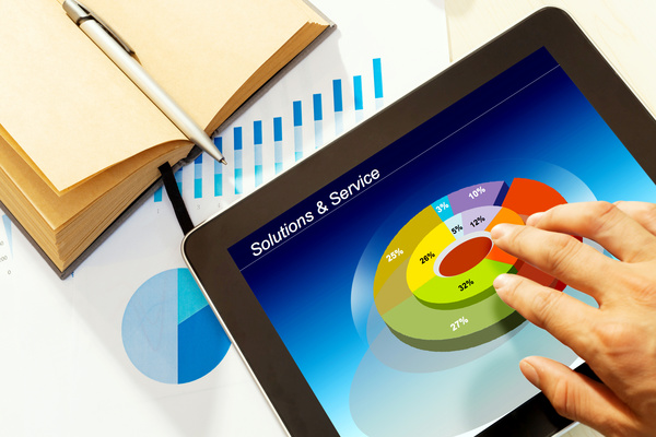 Tablet PC Business Report Stock Photo 02