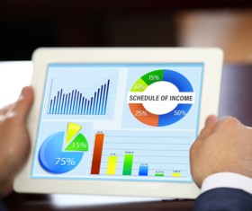 Tablet PC Business Report Stock Photo 03