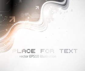 Tech wavy abstract illustration vector design 01