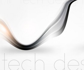 Tech wavy abstract illustration vector design 04
