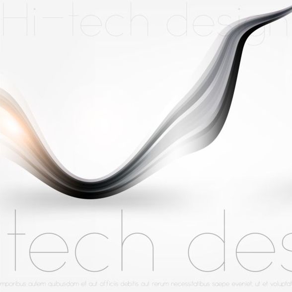 Tech wavy abstract illustration vector design 04