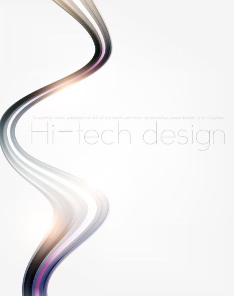 Tech wavy abstract illustration vector design 07