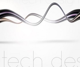 Tech wavy abstract illustration vector design 09