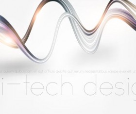 Tech wavy abstract illustration vector design 11
