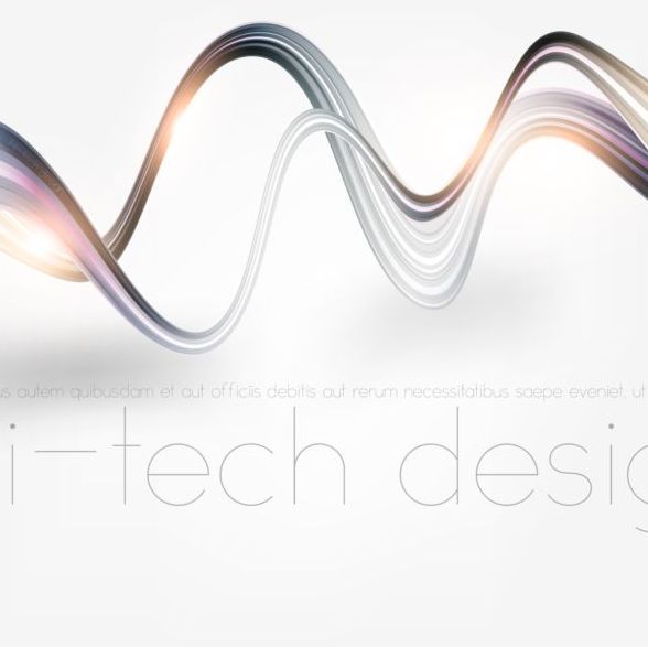 Tech wavy abstract illustration vector design 11