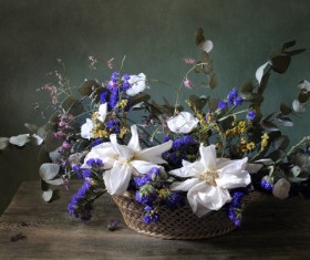 The cloth in the basket Stock Photo