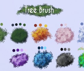 Tree photoshop brushes set