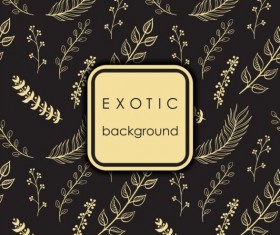 Tropical branches background vector material 01