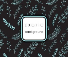 Tropical branches background vector material 02