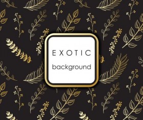 Tropical branches background vector material 04