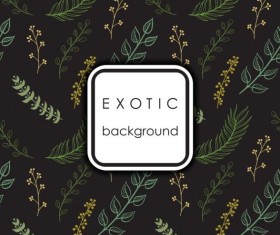 Tropical branches background vector material 08