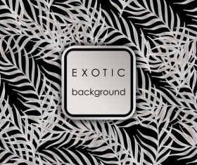 Tropical branches background vector material 09