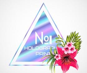 Tropical flowers with triangle vector material 11