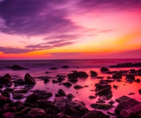 Twilight sky gorgeous gorgeous scenery Stock Photo