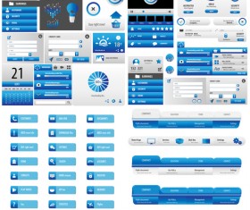User interface statistics blue vector